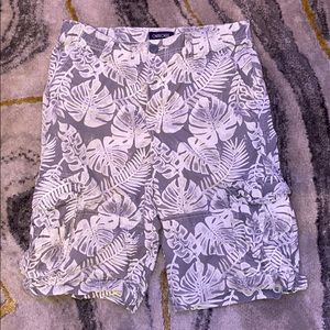 White and grey shorts